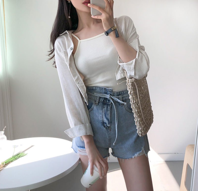 ELASTIC CROP TOP - Aumori