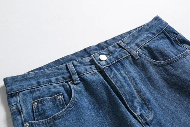 FADED STRAIGHT JEANS - Aumori