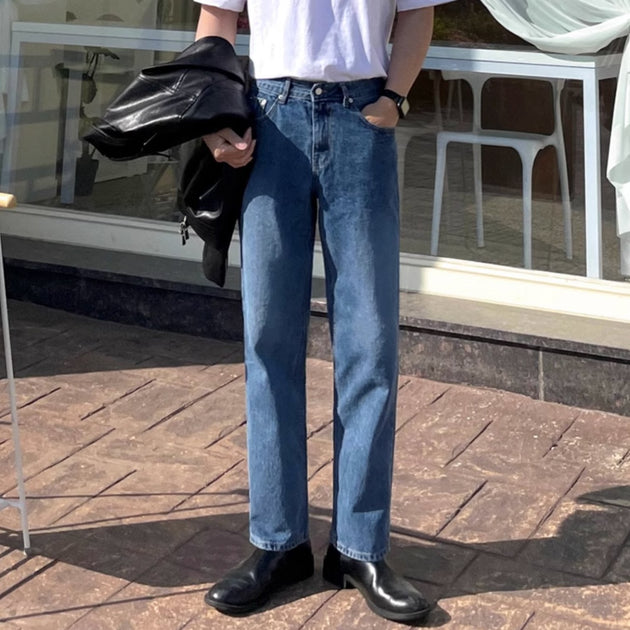 FADED STRAIGHT JEANS - Aumori