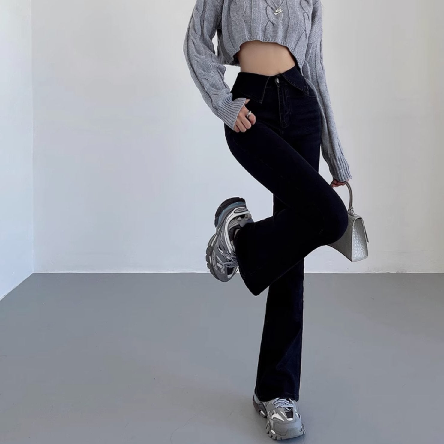 FOLDED JEANS - Aumori