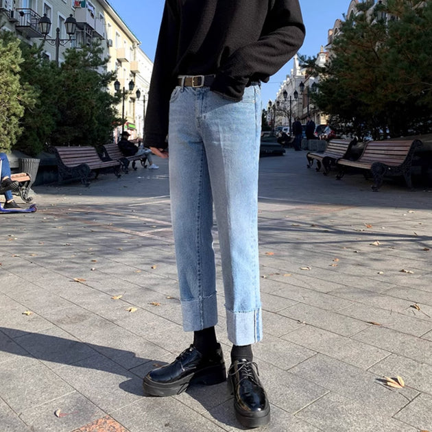 FOLDED WASHED JEANS - Aumori