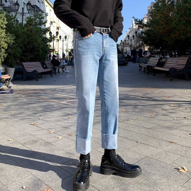 FOLDED WASHED JEANS - Aumori