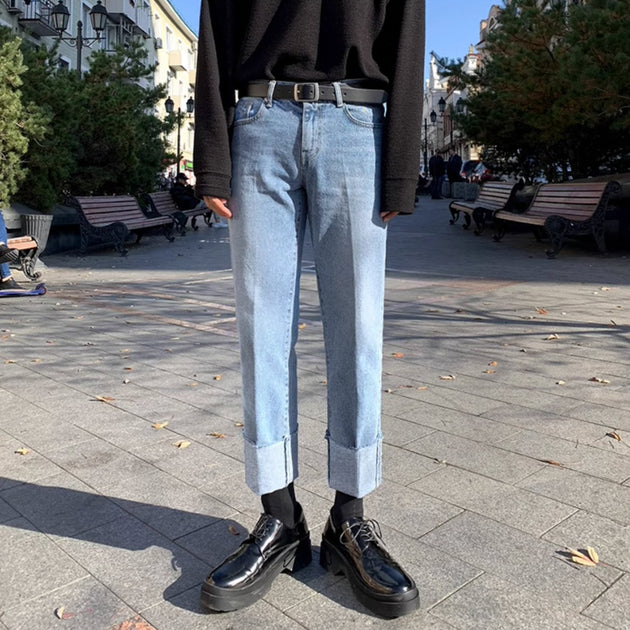 FOLDED WASHED JEANS - Aumori