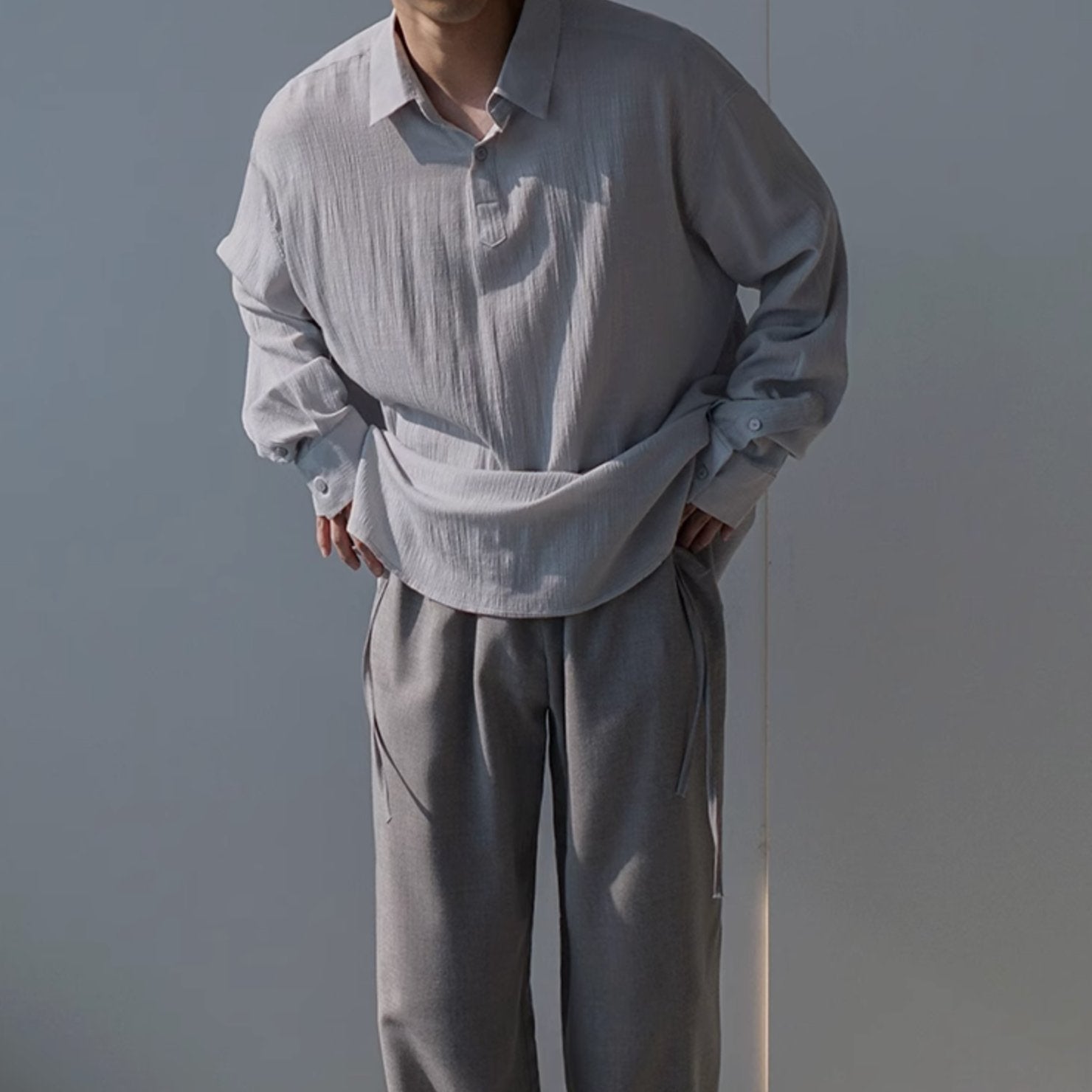 HALF BUTTON SHIRT - Aumori