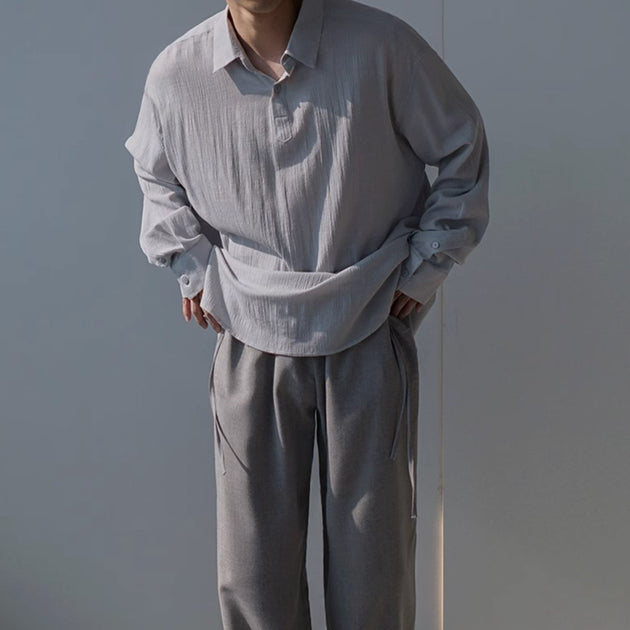 HALF BUTTON SHIRT - Aumori