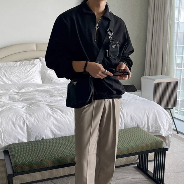 HALF - ZIP POCKET PULLOVER - Aumori