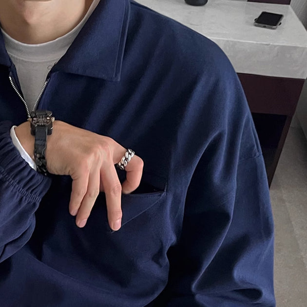 HALF - ZIP POCKET PULLOVER - Aumori