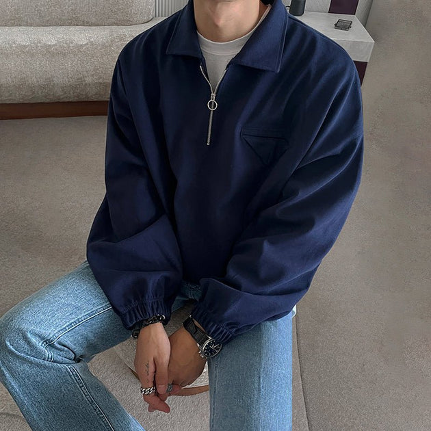 HALF - ZIP POCKET PULLOVER - Aumori