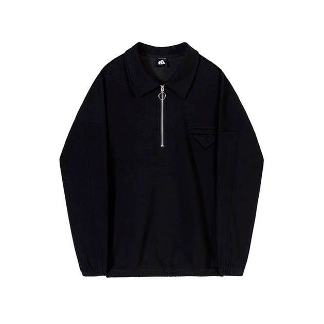 HALF - ZIP POCKET PULLOVER - Aumori