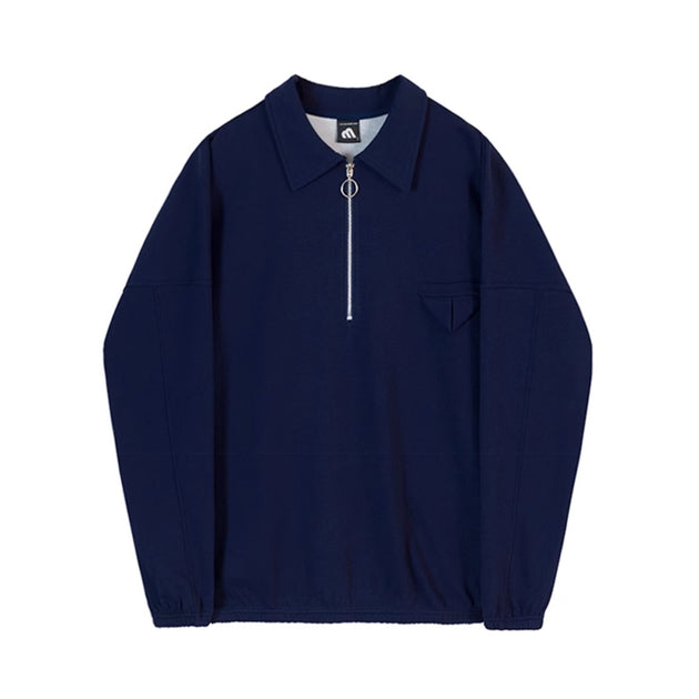 HALF - ZIP POCKET PULLOVER - Aumori