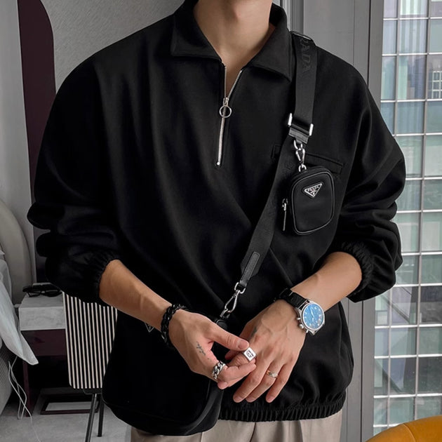 HALF - ZIP POCKET PULLOVER - Aumori