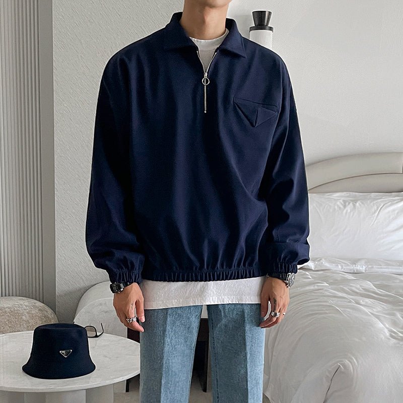 HALF - ZIP POCKET PULLOVER - Aumori