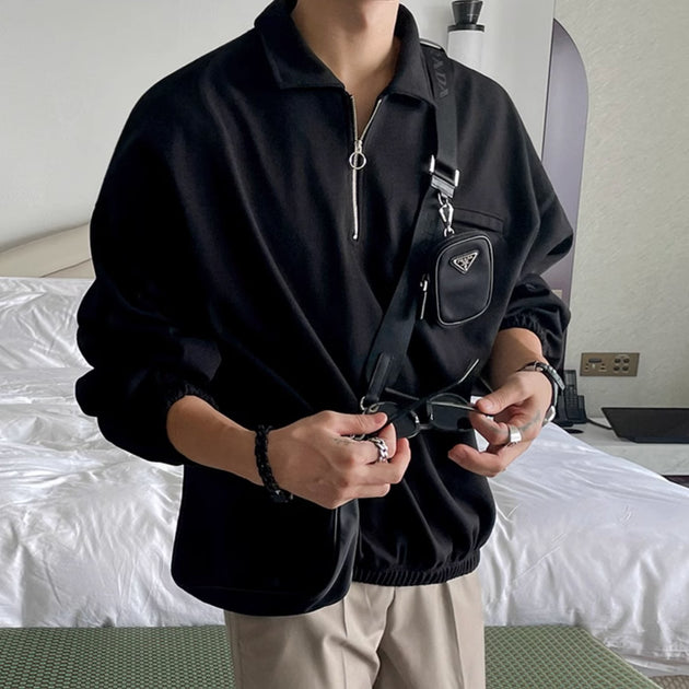 HALF - ZIP POCKET PULLOVER - Aumori