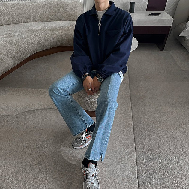 HALF - ZIP POCKET PULLOVER - Aumori