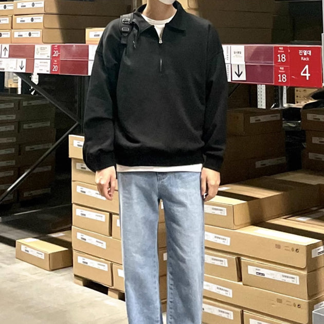 HALF ZIP - UP SWEATER - Aumori
