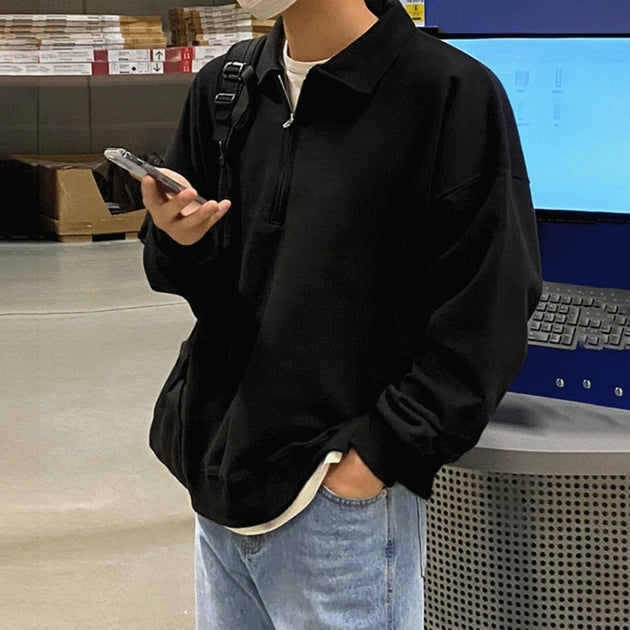 HALF ZIP - UP SWEATER - Aumori