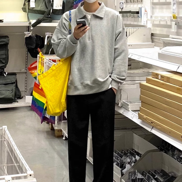 HALF ZIP - UP SWEATER - Aumori