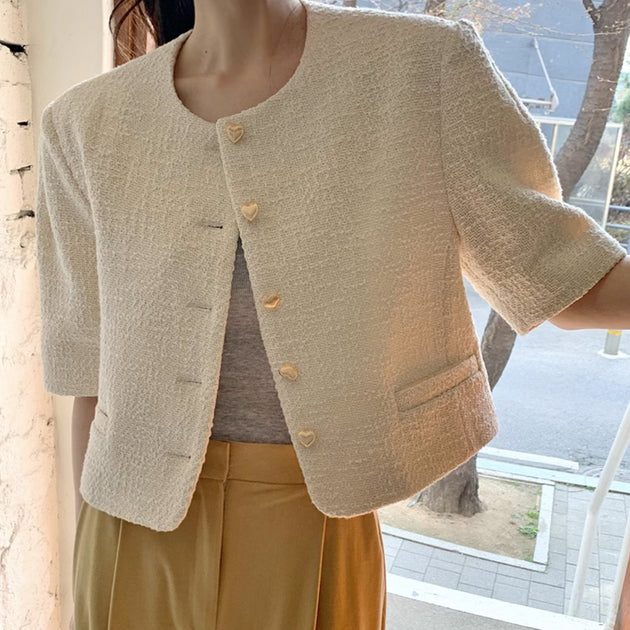 HEART BUTTON TOP - Aumori