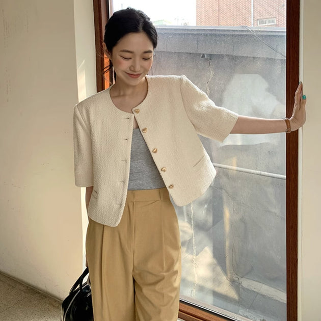 HEART BUTTON TOP - Aumori