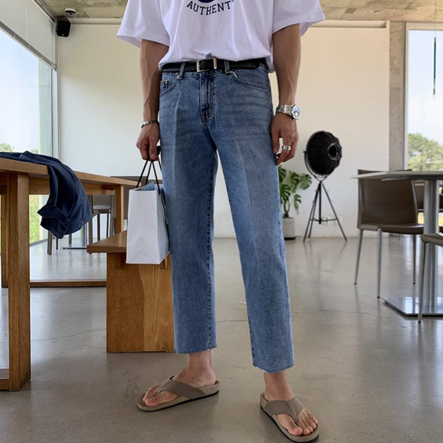 HIGH ANKLE JEANS - Aumori