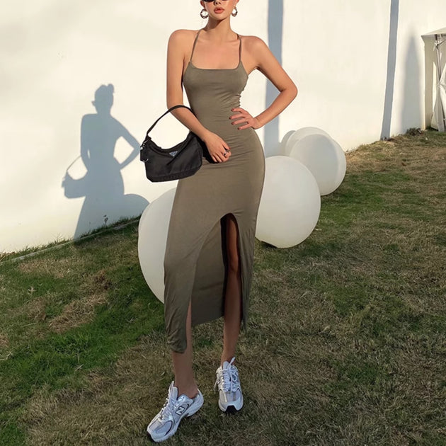 HIGH SPLIT DRESS - Aumori