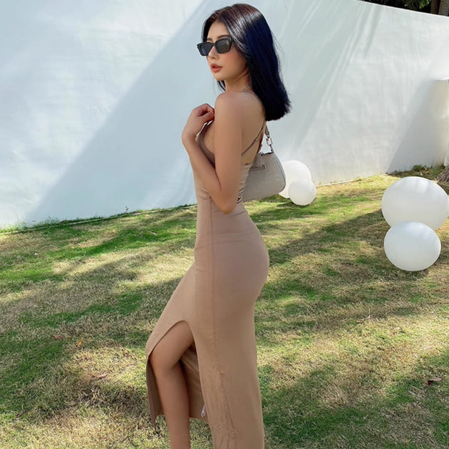 HIGH SPLIT DRESS - Aumori