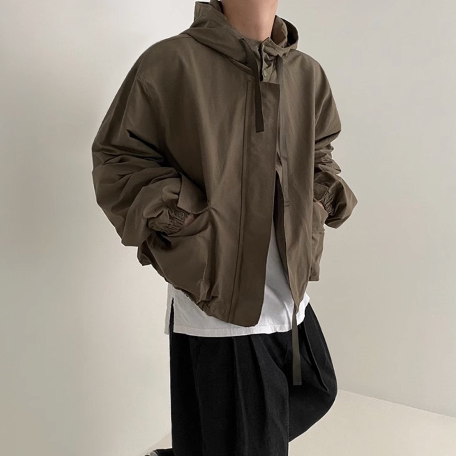 HOODED TECHNICAL JACKET - Aumori