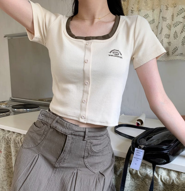 INTERNATIONAL CLUB CROP TOP - Aumori
