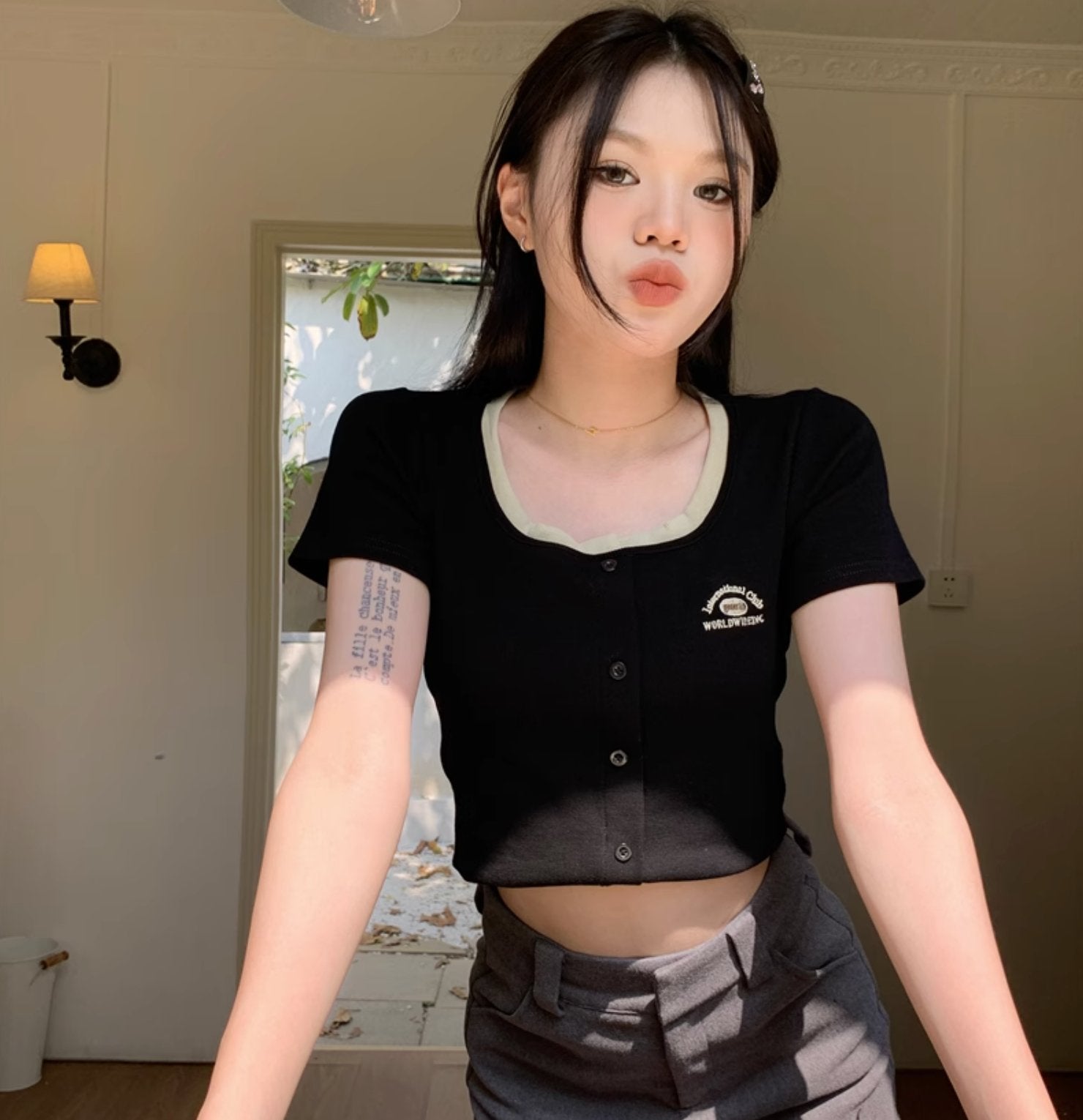 INTERNATIONAL CLUB CROP TOP - Aumori