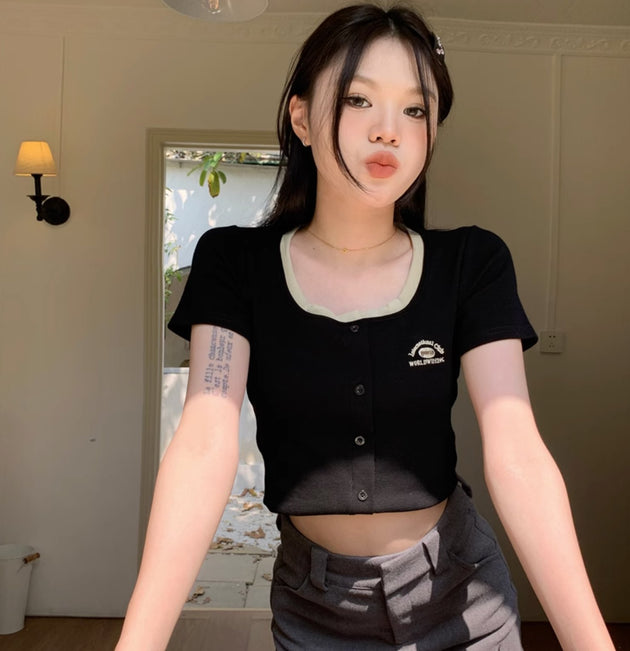 INTERNATIONAL CLUB CROP TOP - Aumori