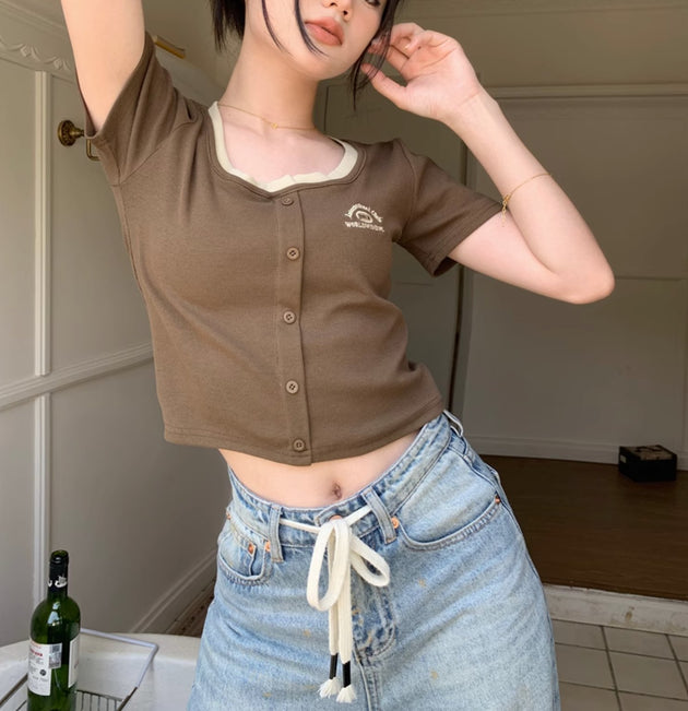 INTERNATIONAL CLUB CROP TOP - Aumori