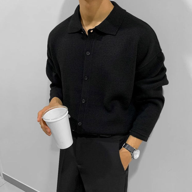 KNITTED BUTTON UP CARDIGAN - Aumori