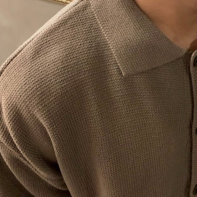 KNITTED BUTTON UP CARDIGAN - Aumori