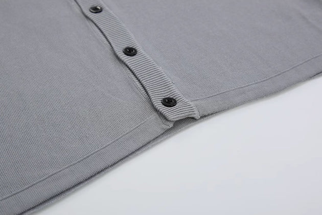 KNITTED BUTTON UP CARDIGAN - Aumori