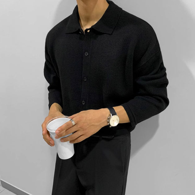 KNITTED BUTTON UP CARDIGAN - Aumori
