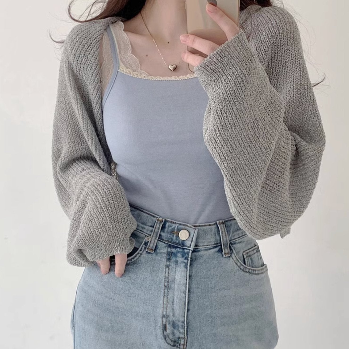KNITTED CROP SWEATER - Aumori