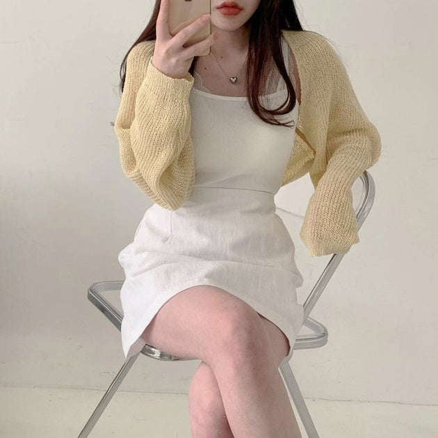 KNITTED CROP SWEATER - Aumori