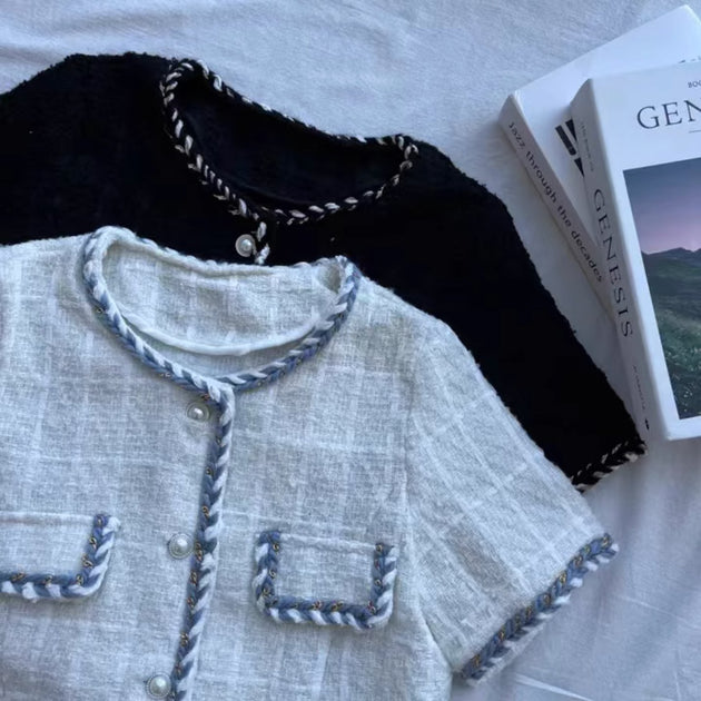 KNITTED RIB BUTTON UP - Aumori