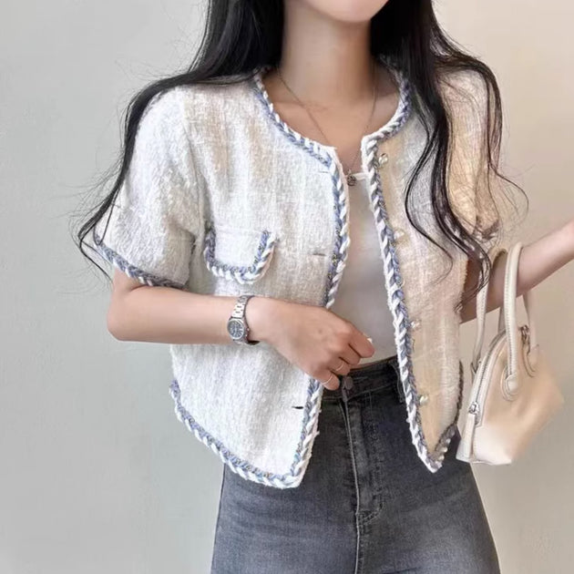 KNITTED RIB BUTTON UP - Aumori