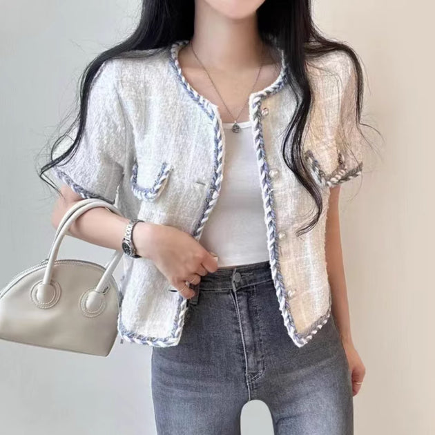 KNITTED RIB BUTTON UP - Aumori