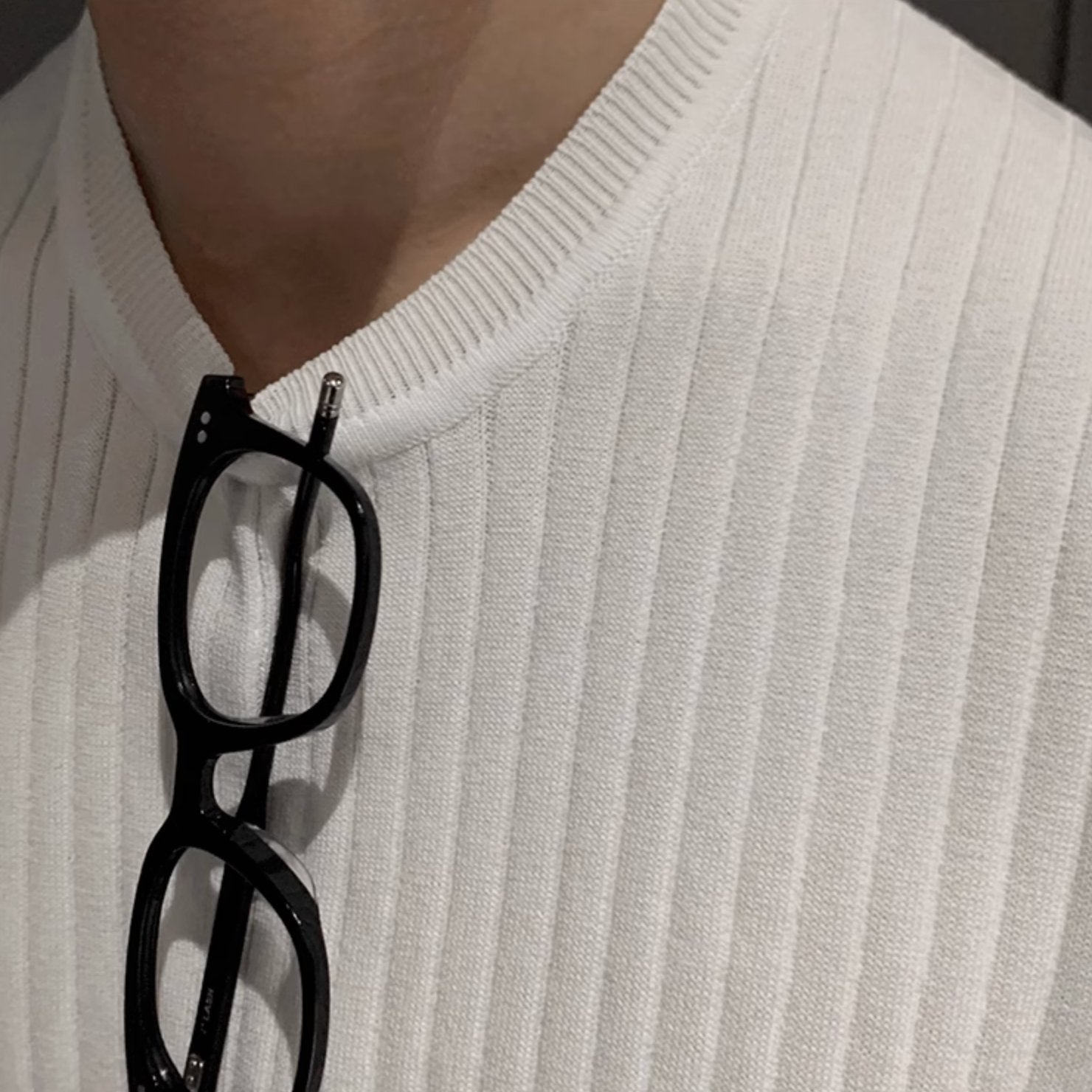 KNITTED SHORT SLEEVE T - SHIRT - Aumori