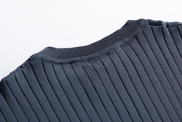 KNITTED SHORT SLEEVE T - SHIRT - Aumori