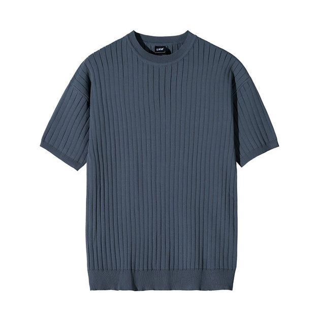 KNITTED SHORT SLEEVE T - SHIRT - Aumori