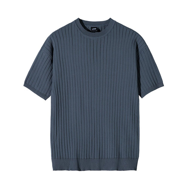 KNITTED SHORT SLEEVE T - SHIRT - Aumori