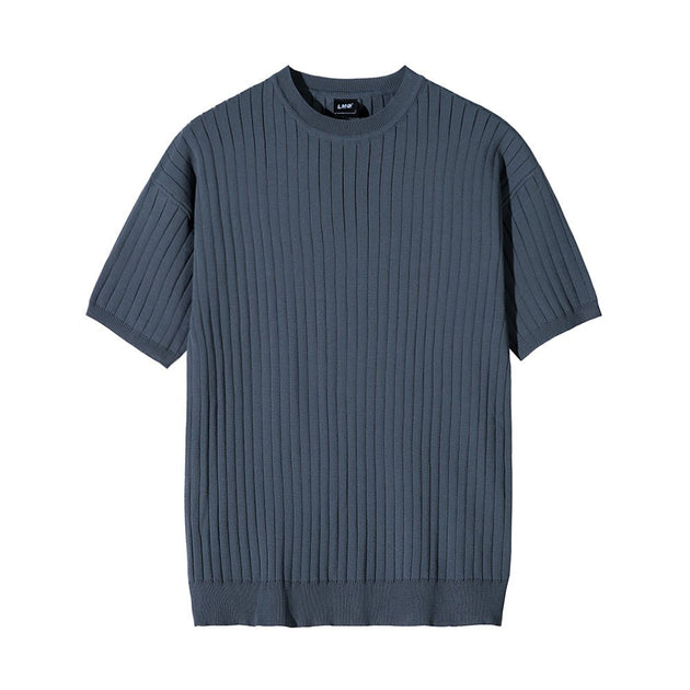 KNITTED SHORT SLEEVE T - SHIRT - Aumori