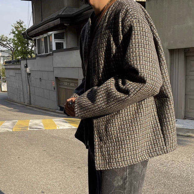 KNITTED V - NECK JACKET - Aumori