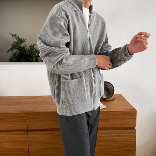 KNITTED ZIP - UP JACKET - Aumori