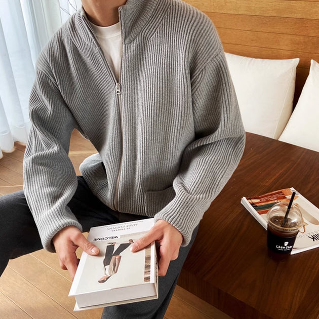 KNITTED ZIP - UP JACKET - Aumori