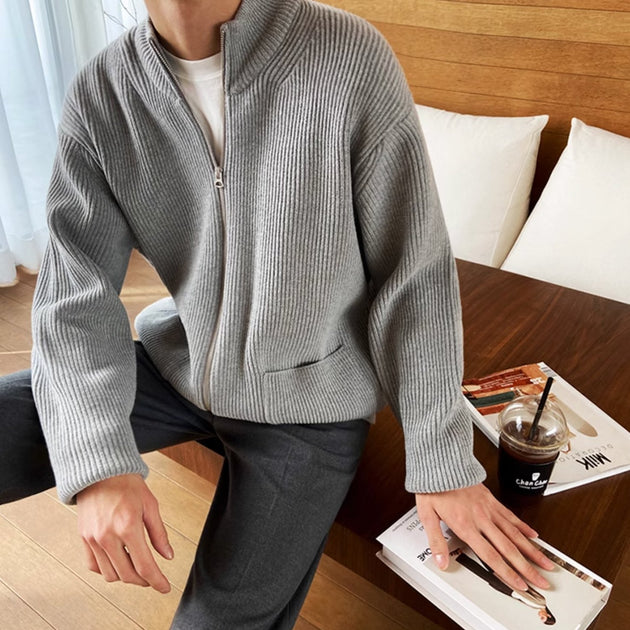 KNITTED ZIP - UP JACKET - Aumori