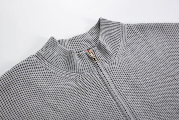 KNITTED ZIP - UP JACKET - Aumori